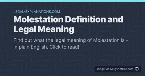 molest|MOLEST Definition & Meaning .